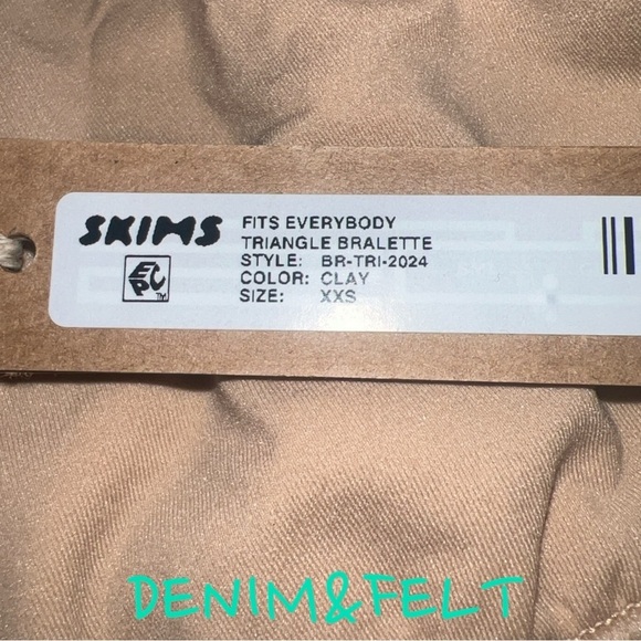 SKIMS FITS EVERYBODY TRIANGLE BRALETTE | STYLE: BR-TRI-2024 |COLOR: CLAY |NEWNWT - Picture 11 of 11